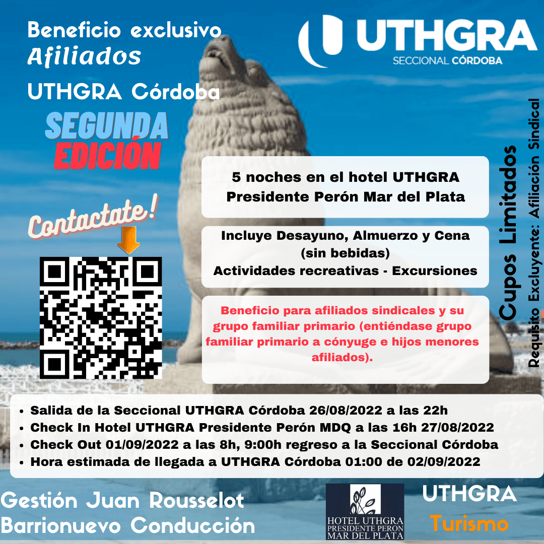 Beneficio Exclusivo UTHGRA Córdoba 2da edición! 